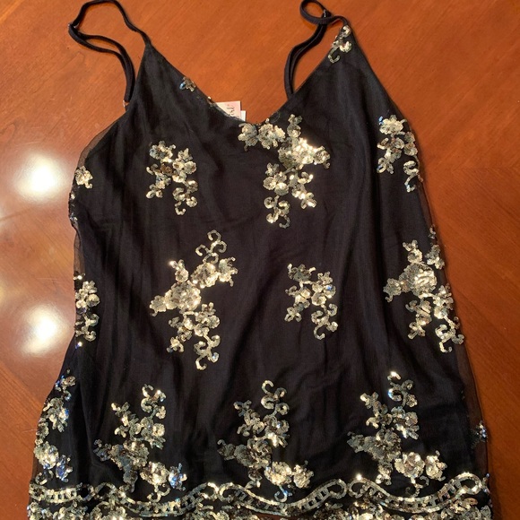 About A Girl Tops - About a Girl Gold Sequin Tank Top